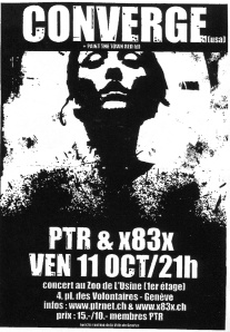 Converge, PTR, and x83x at Zoo de L'Usine