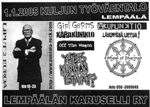 Girl Germs, Off the Wagon, Wheel of Dharma, Lahempana Loppua and more in Lempäälä, Finland