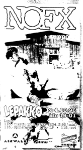 NOFX at Lepakko, Helsinki, 1996